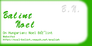 balint noel business card